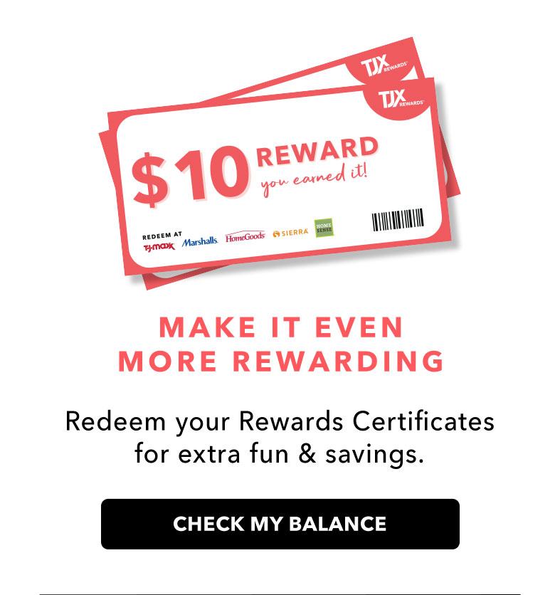 Check your reward certificate balance