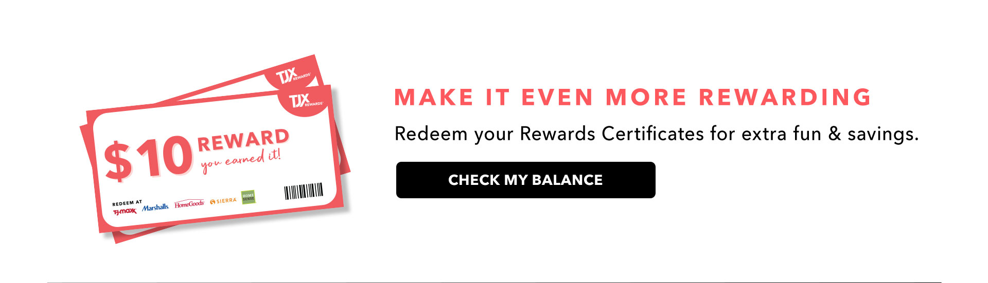 Check your reward certificate balance